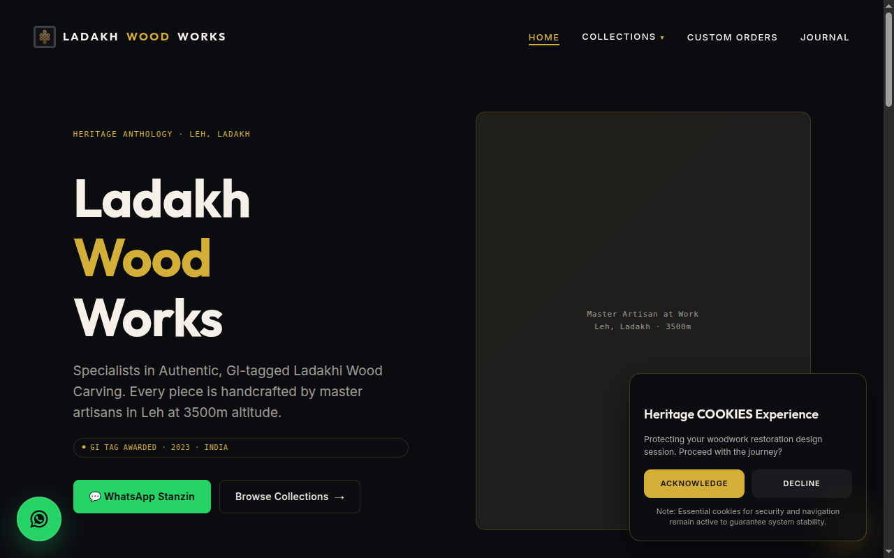 Ladakh Wood Works Desktop Viewport